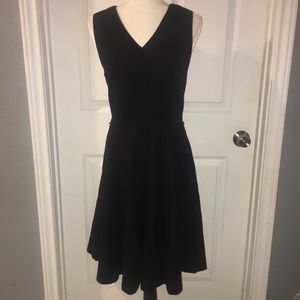 WHBM Black Skater Dress Flare Cotton Size 10
